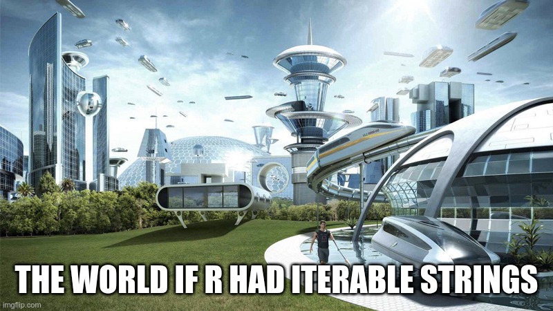 The world if R had iterable strings