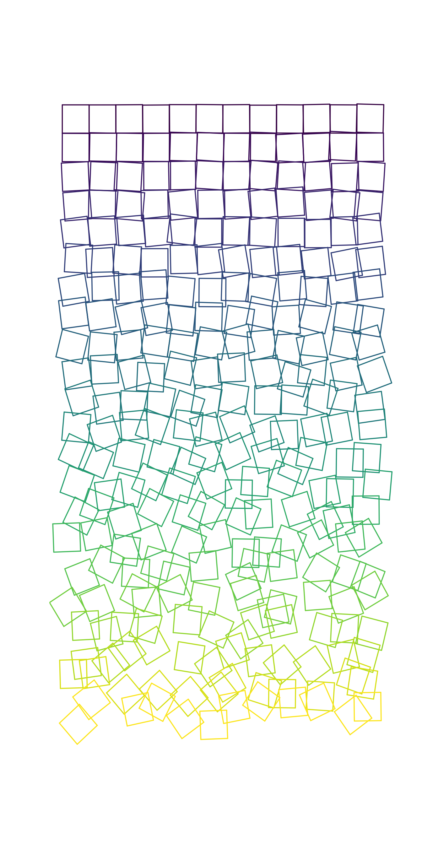 'Schotter' in R with viridis colours