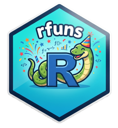 rfuns logo - R functions in Python… are fun