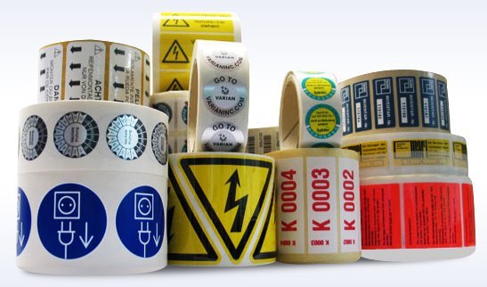 Image labels… Photo: http://www.premierpaper.com/shop/custom-labels/